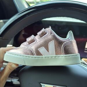 Veja Pink and White Sneakers with Chunky Sole